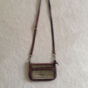 Studded Leather Crossbody Mini Purse (8”x5”)